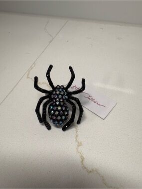 Betsey Johnson NWT Iridescent Gem Spider Cocktail Ring NWT Sizable